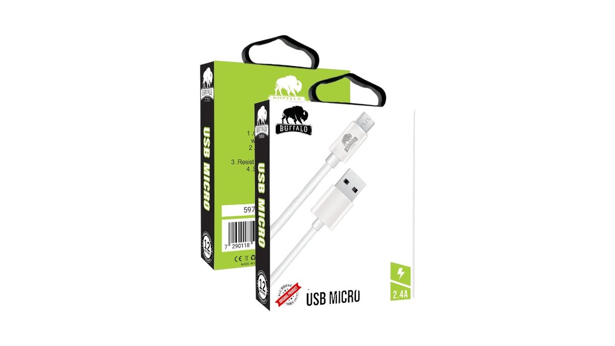 כבל מיקרו 1 מטר USB