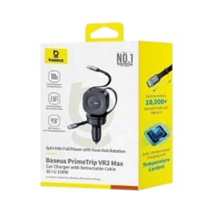 מטען לרכב Baseus עם 2 כבלים TC ועוד חיבור TC וחיבור USB - מהיר במיוחד!