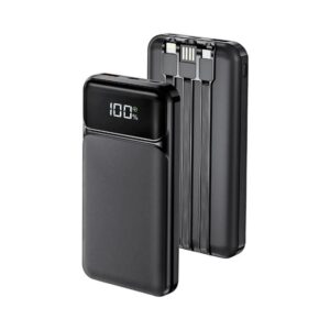 מטען נייד BEETECH כולל כבלים מובנים 10,000MAH