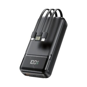 מטען נייד BEETECH כולל כבלים מובנים 20,000MAH