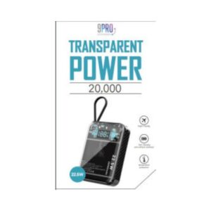 מטען נייד שקוף 9PRO טעינה מהירה 20,000MAH — בר פון חולון
